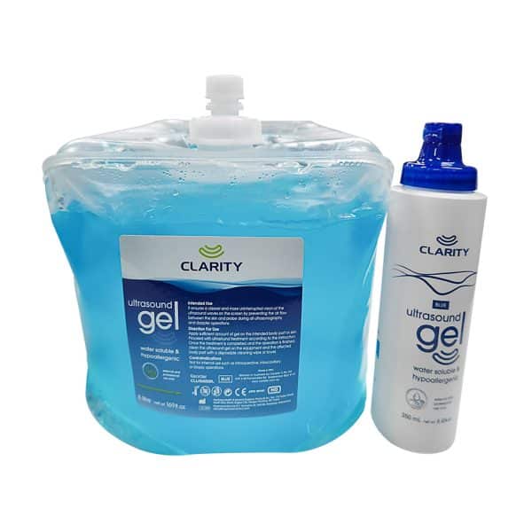 Clarity Ultrasound Transmission Gel - 5 Litre, Clear or Blue