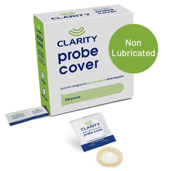 Clarity Non Lubricated Probe Covers for Transvaginal Ultrasound, Latex