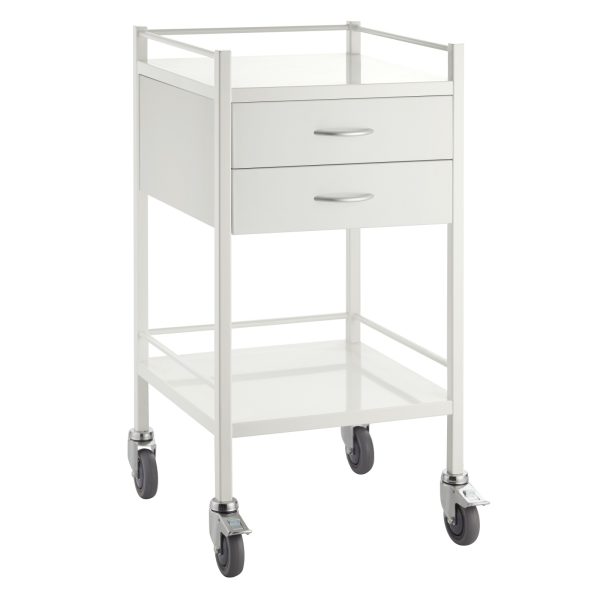 Task Medical Powder Coated Trolley 2 Drawer