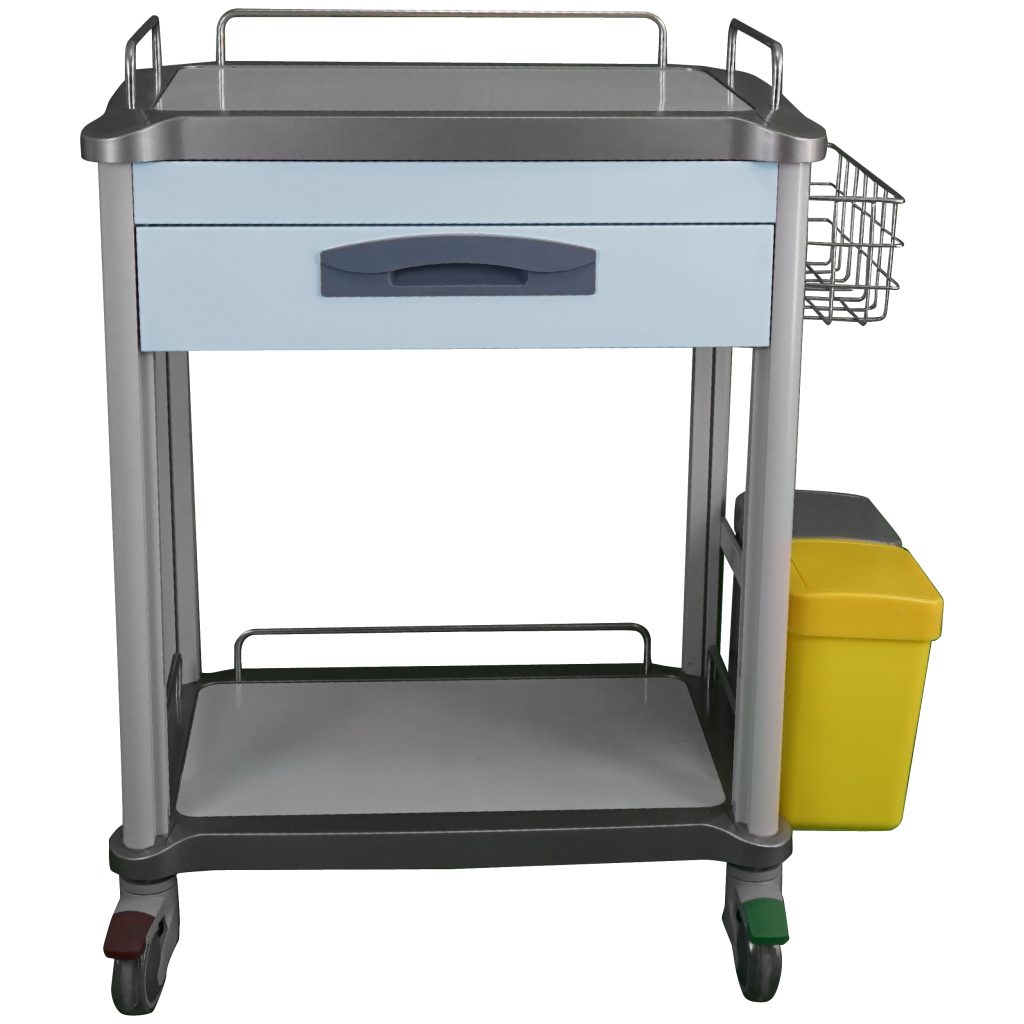 Task Medical Treatment Trolley 1 Drawer / Available in Blue & White - Image 2