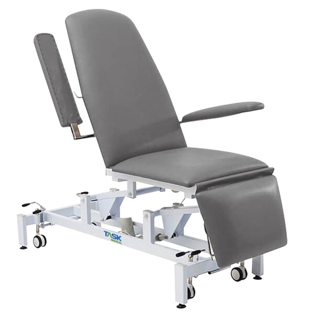 Task Medical Multipurpose Hi - Lo Treatment Chair 3 Section 2 Motor With Arms Rests - Image 2