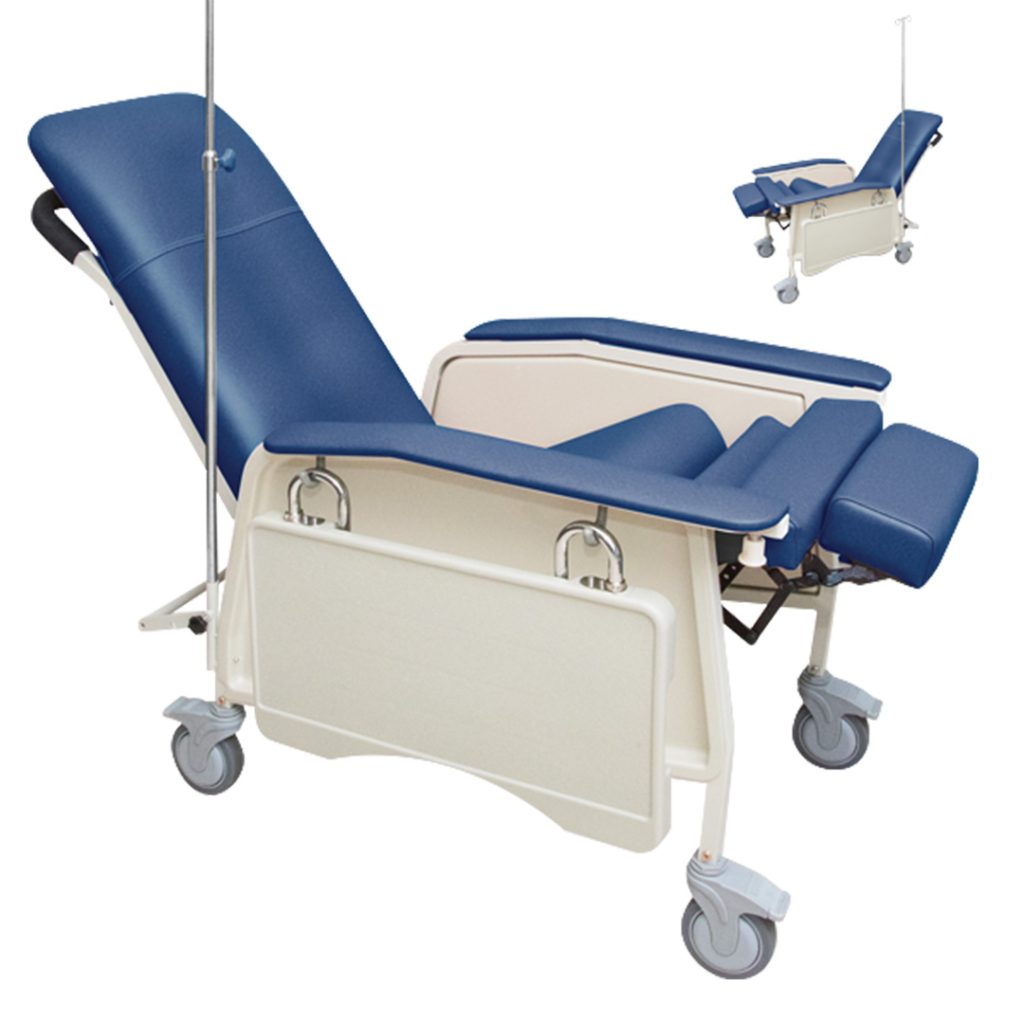 Task Medical Patient Recliner Chair With IV Pole - Image 3