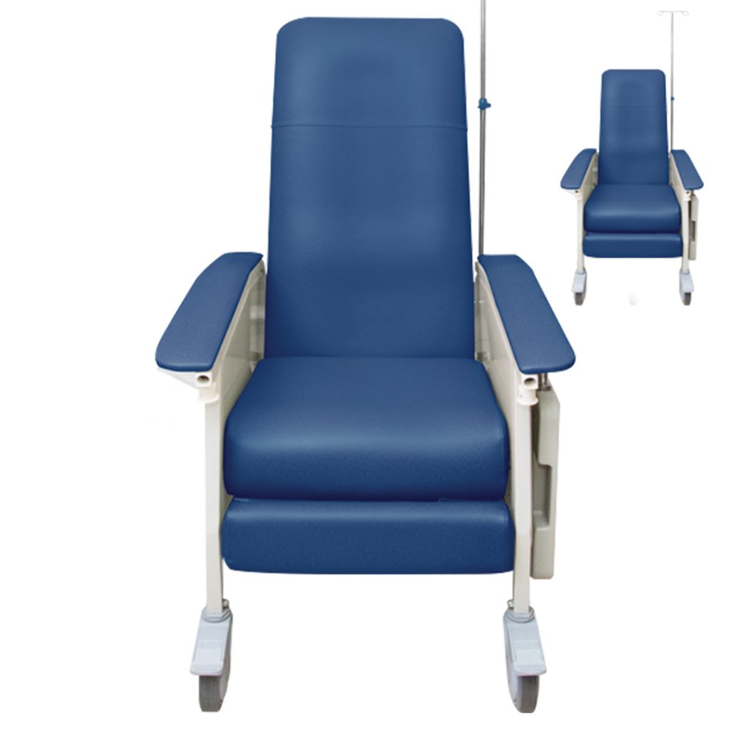 Task Medical Patient Recliner Chair With IV Pole - Image 2