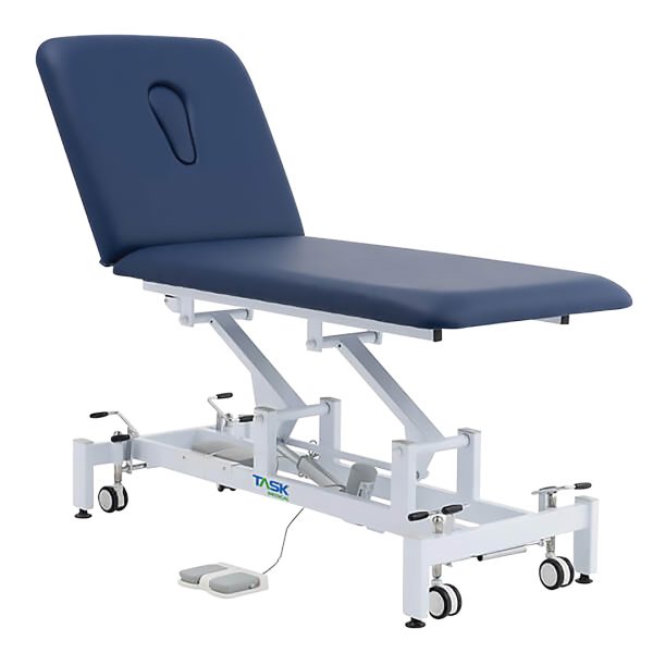 Task Medical Hi-Lo Examination Couch 2 Section 1 Motor 70cm Wide / Navy Blue