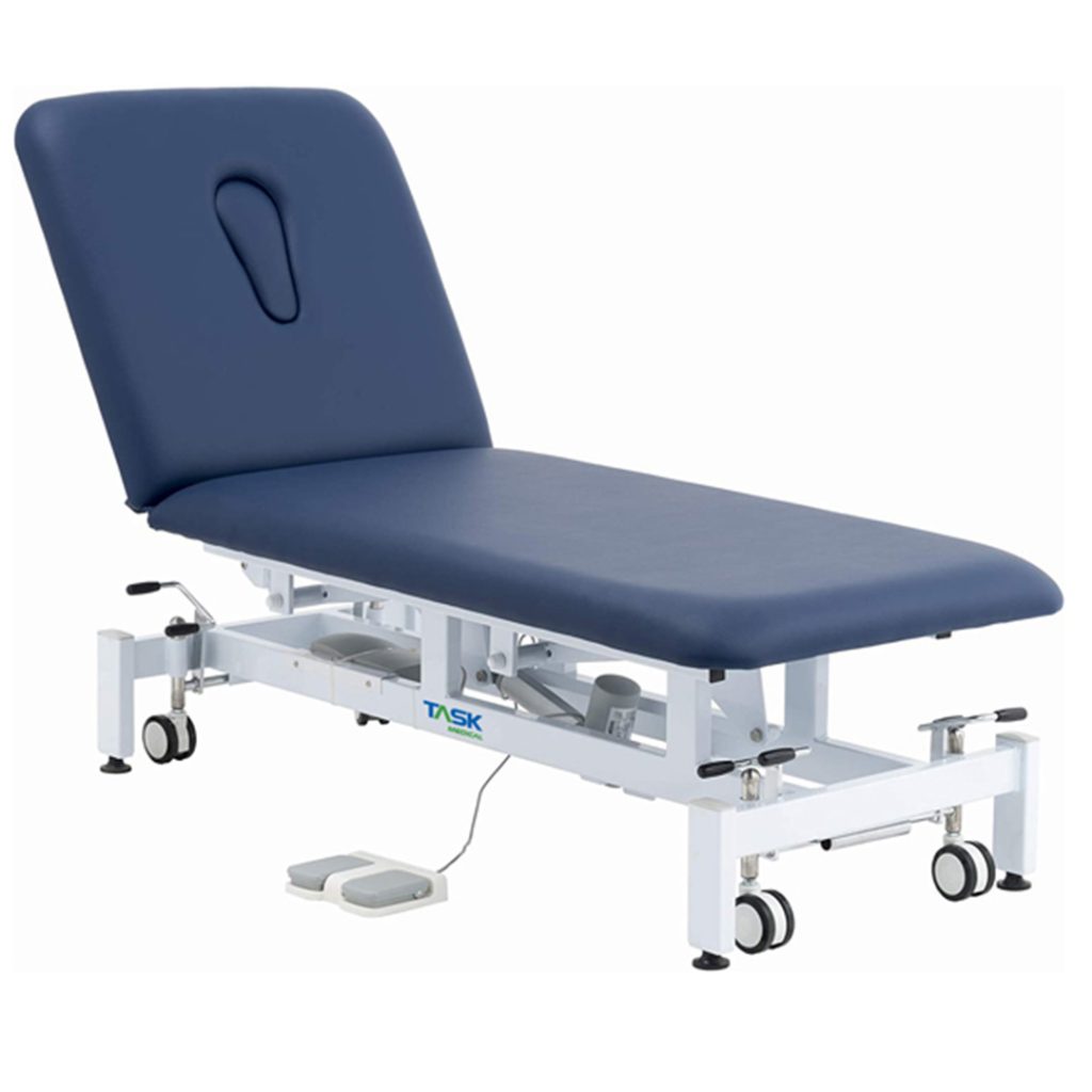 Task Medical Hi-Lo Examination Couch 2 Section 1 Motor 70cm Wide / Navy Blue - Image 3