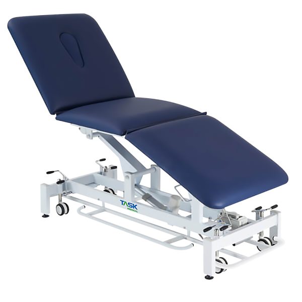Task Medical Hi-Lo Examination Couch 3 Section 1 Motor With Foot Control Bar 70cm Wide / Navy Blue