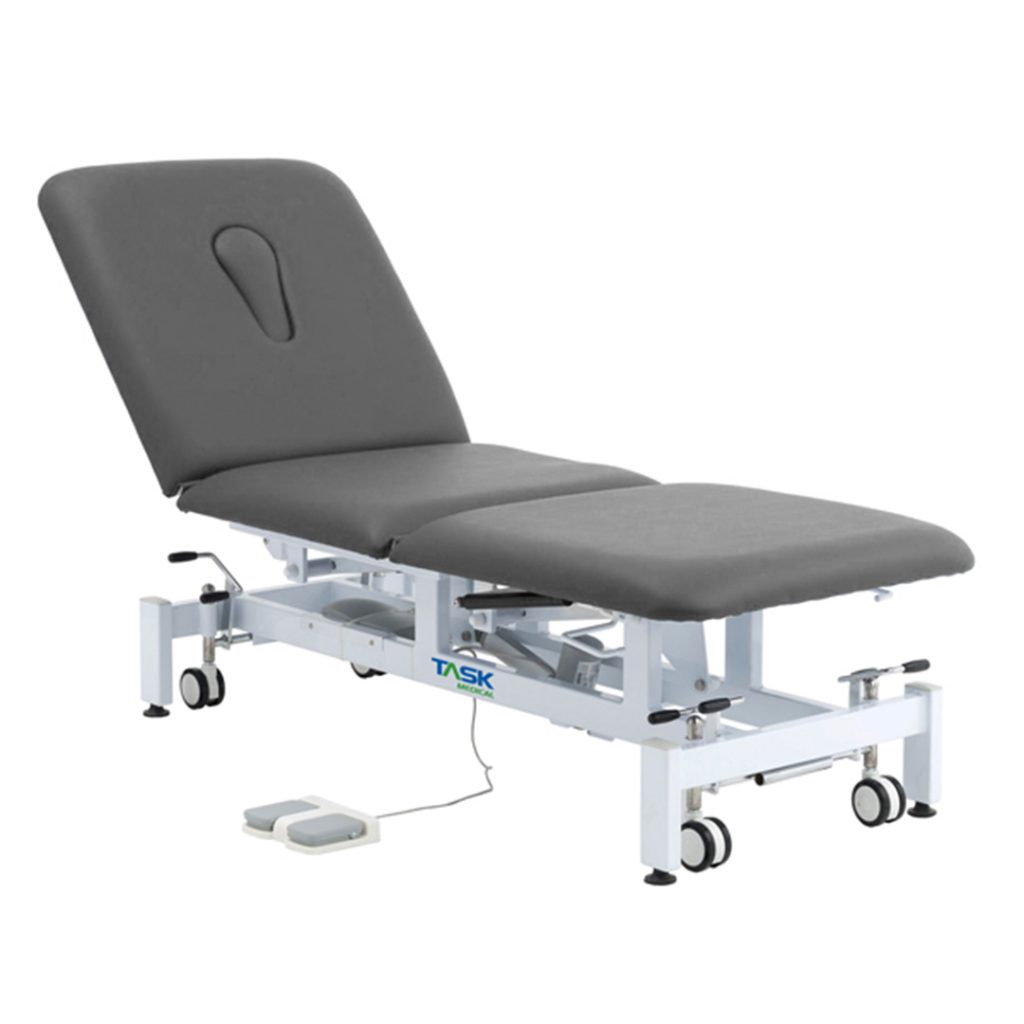 Task Medical Hi-Lo Examination Couch 3 Section 1 Motor 70cm Wide / Available in Navy Blue, Grey & Black - Image 6