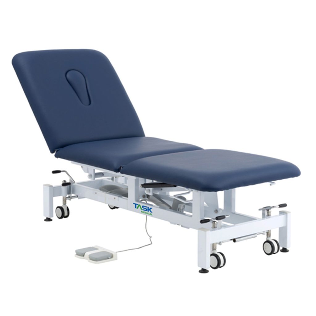 Task Medical Hi-Lo Examination Couch 3 Section 1 Motor 70cm Wide / Available in Navy Blue, Grey & Black - Image 3
