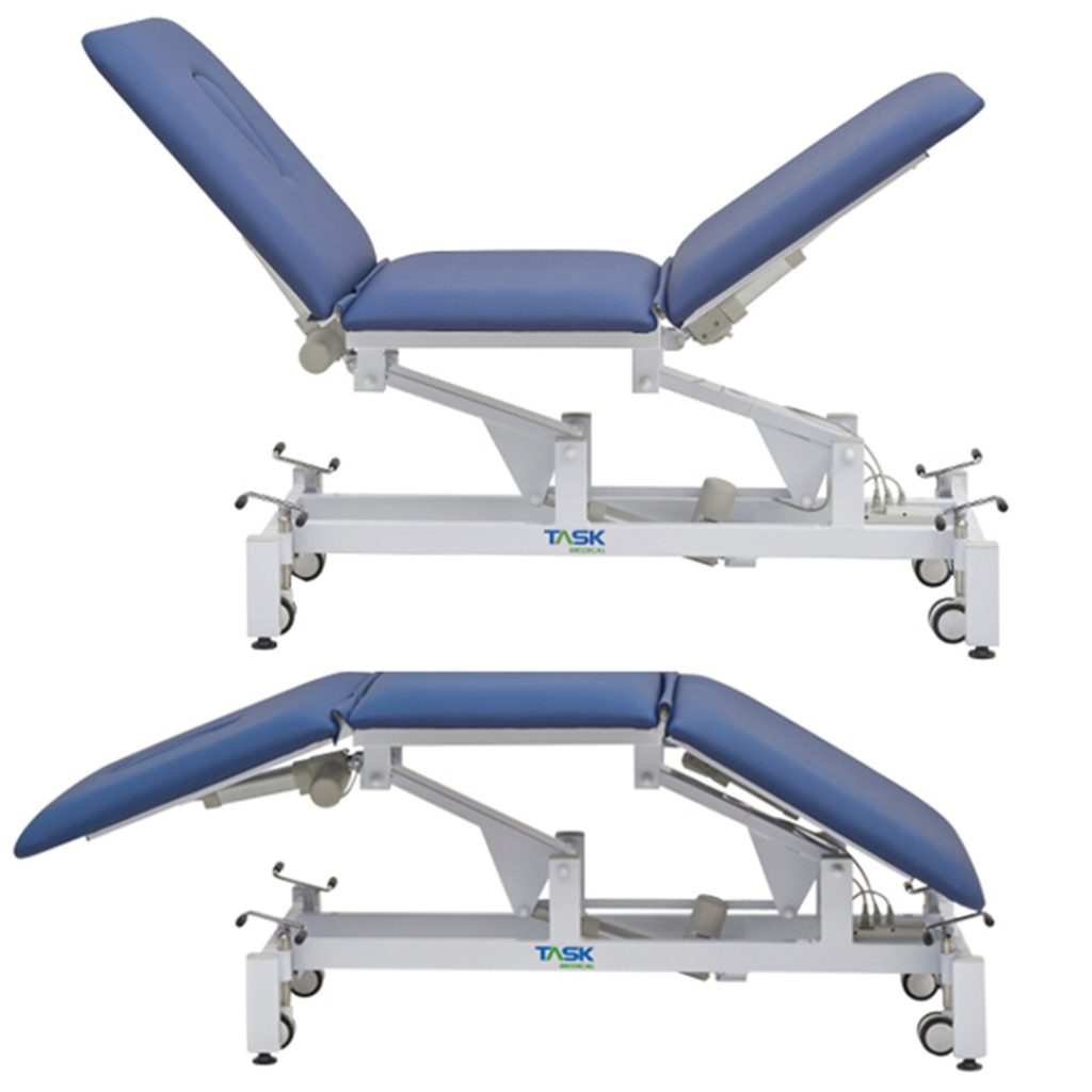 Task Medical Hi-Lo Examination Couch 3 Section 3 Motor 70cm Wide / Navy Blue - Image 4