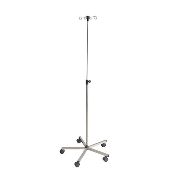 Task Medical Stainless Steel Mobile IV Drip Stand 4 Hooks