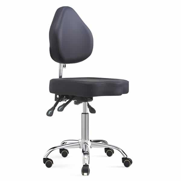 Task Medical Chair with Back - Black