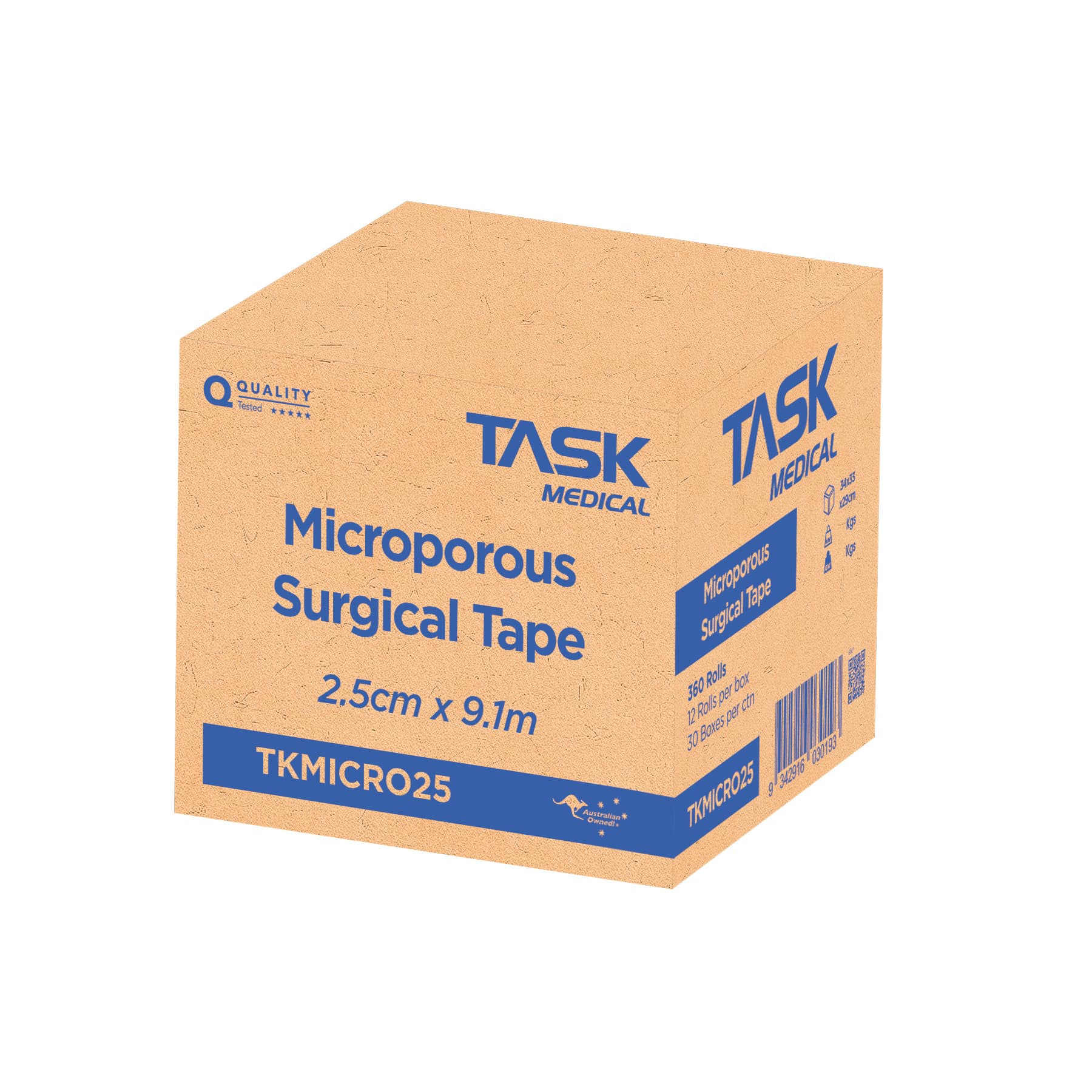 Task Medical Microporous Surgical Tape 2.5CM x 9.1M - Image 6