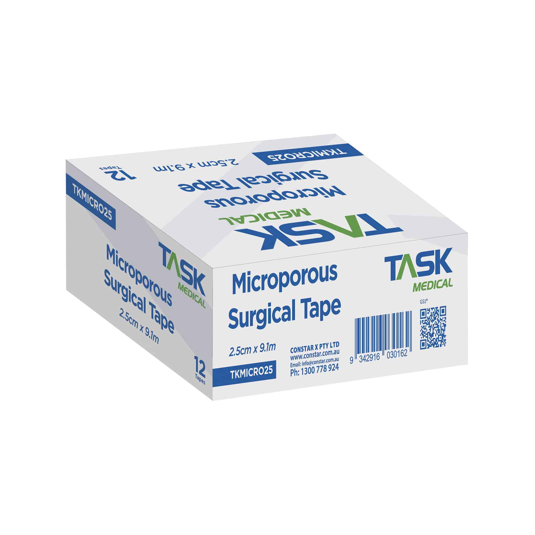 Task Medical Microporous Surgical Tape 2.5CM x 9.1M - Image 4