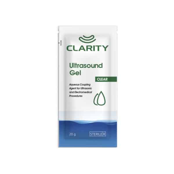 Clarity Ultrasound Gel 20gm Sterile with Dialysis Bag