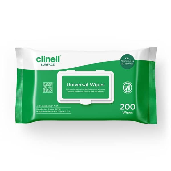 Clinell Universal Disinfectant Wipes Soft Pack - 200