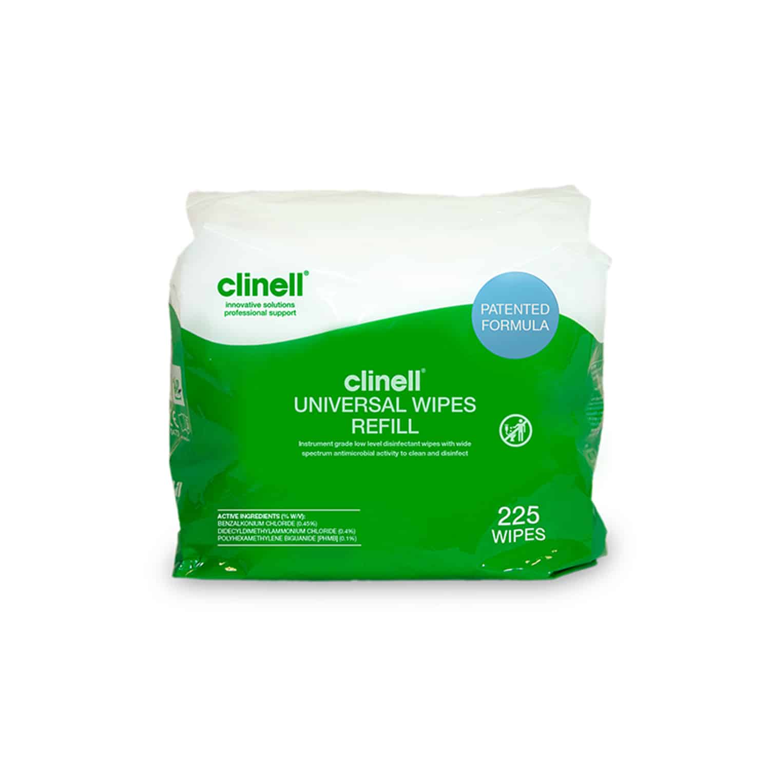 Clinell Universal Disinfectant Wipes Refill Pack - 225