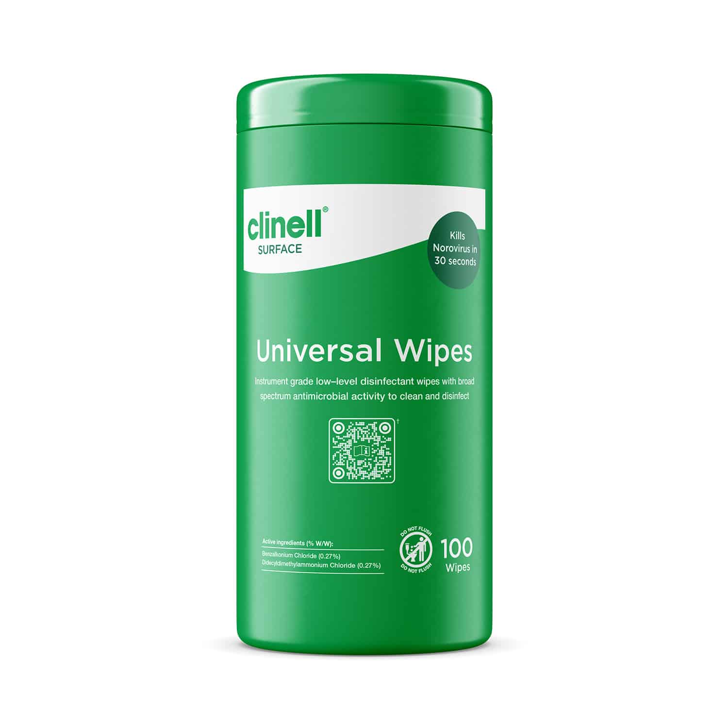 Clinell Universal Disinfectant Wipes Tub - 100